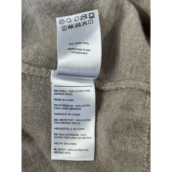 UNTUCKIit 1/4 Zip Pullover Sweater Mens Khaki Extra FINE Merino Wool Size XL - Picture 7 of 8